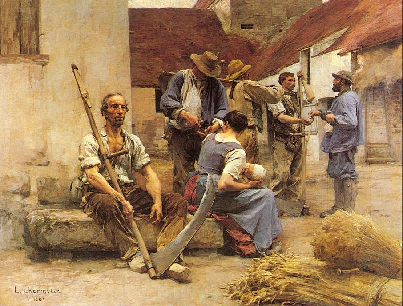 Lhermitte, Leon Harvesters' Country Spain oil painting art